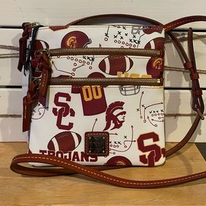 NWT Dooney & Bourke USC triple-zip crossbody